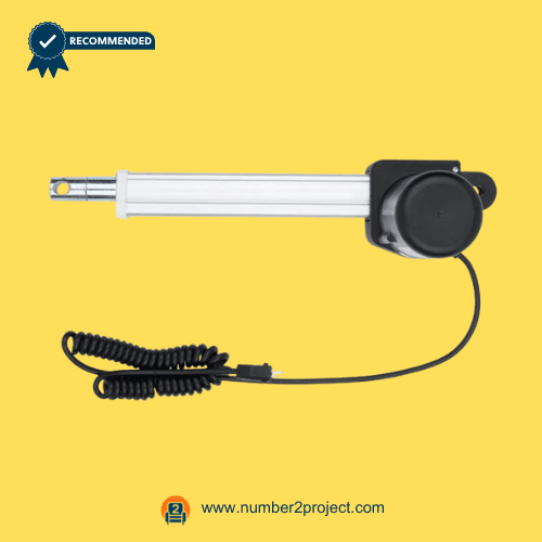 #0105 KAIDI KDYJT006-69 linear actuator rear housing view with extension tube and 2 pin power cable power recliner lift chair actuator replacement Number2project