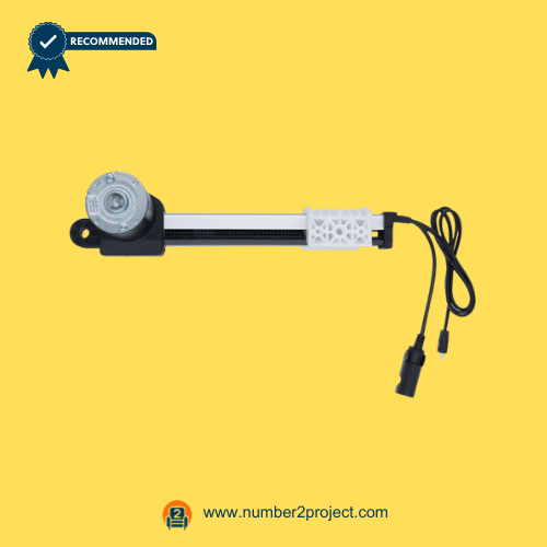 KAIDI KDPT007 linear actuator gearbox drive screw view with mounting block and connector cables power recliner lift chair actuator replacement Number2project