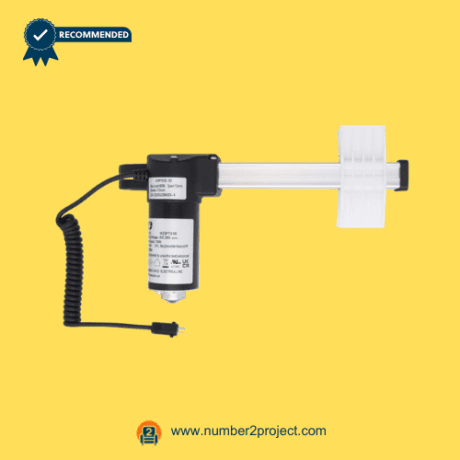 KAIDI KDPT010-101 linear actuator motor side view with extension tube mounting block and coiled power cable power recliner lift chair actuator replacement Number2project