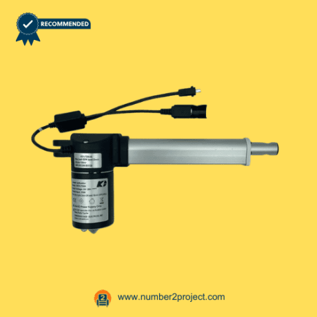 KAIDI KDYJT006-63 linear actuator motor assembly side view with extension tube and dual connector power cables power recliner lift chair actuator replacement Number2project
