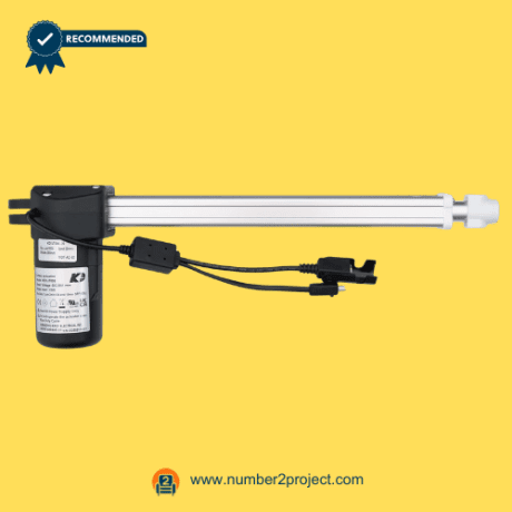 KAIDI KDYJT006-20 MOT-AC-32 linear actuator motor side view with extension tube inline module and connector cables power recliner lift chair actuator replacement Number2project