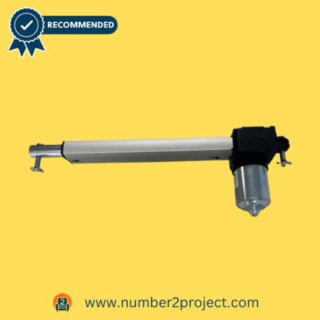 CIAR Linear Actuator Motor model N500092296 for power recliners and lift chairs, showcased on a yellow background with the Number2project recommendation badge.