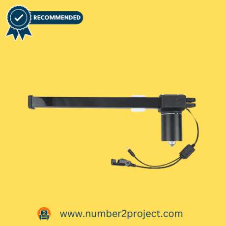 Kaidi KDPT007-115 linear actuator for lift chairs and power recliners, featuring a sleek black design and essential cables, highly recommended by Number2project.